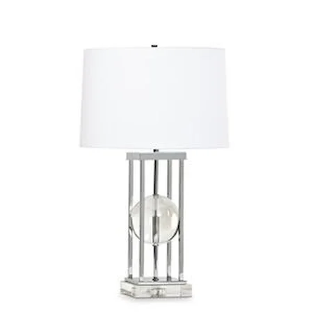 Locust Table Lamp - White Linen